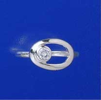 SPC OPEN OVAL TOP CZ DRESS RING