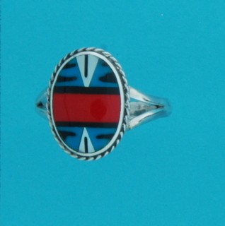 SPC M/COLOUR OVAL INDIAN STYLE RING    -