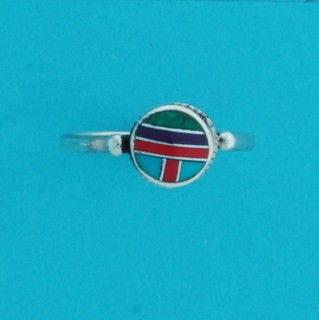 SPC M/COLOUR OVAL INDIAN STYLE RING