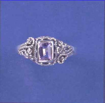 SPC SQUARE AMETHYST RING