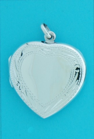 SPC LARGE ENGRAVED HEART LOCKET