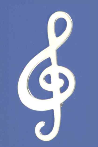 SPC LARGE TREBLE CLEF BROOCH           =