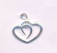 SPC CUTOUT DOUBLE HEART PENDANT