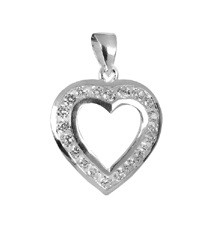 SPC CZ HEART PENDANT