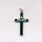 SPC PLAIN CROSS ENGRAVED BELIEVE
