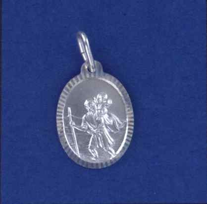 SPC 17x13mm D/C OVAL ST CHRISTOPHER