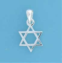 SPC 15x3mm CUTOUT STAR OF DAVID PEND.  =