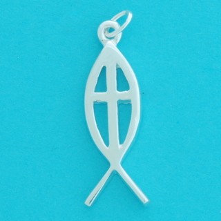 SPC 23mm ALPHA SYMBOL WITH CROSS PEND  =