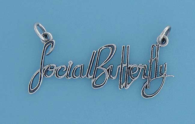 SPC SOCIAL BUTTERFLY NAME TAG PENDANT