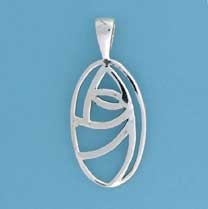 SPC OVAL RM STYLE ROSE PENDANT         =