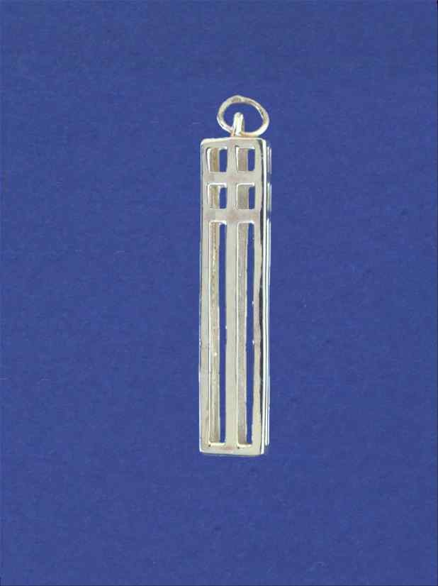 SPC 38x8x8mm ART DECO STYLE TOWER PEND.