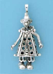 SPC LARGE OXIDISED CLOWN PENDANT       =