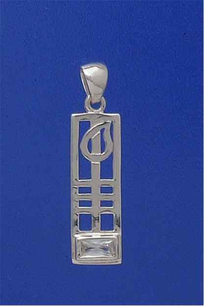 SPC CZ RM STYLE RECT.PENDANT