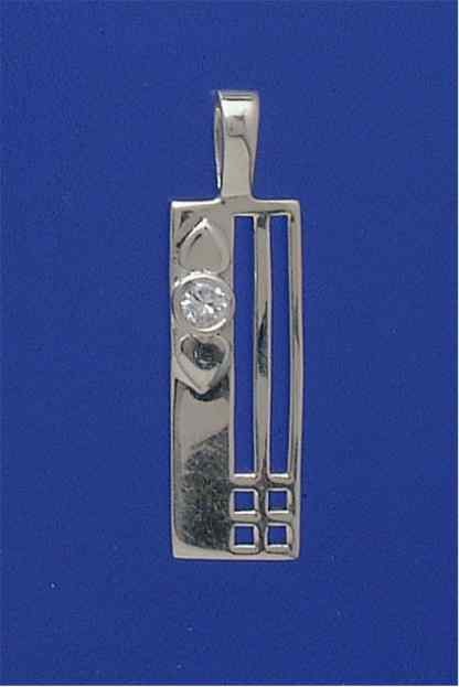 SPC CZ SET RECT.RM STYLE PENDANT