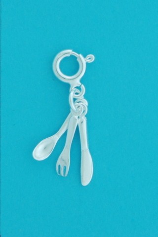 SPC CLIP ON KNIFE/FORK/SPOON CHARM