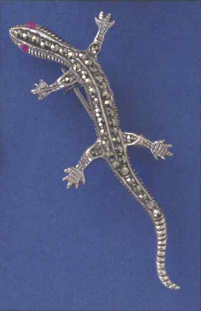 SPC MARCASITE LIZARD BROOCH            =