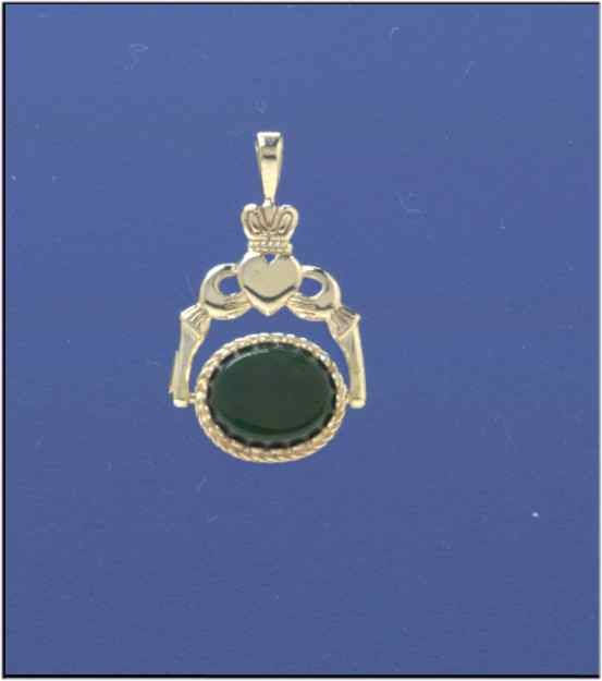 SPC CORN/BLOODSTONE CLADDAGH SPINNER FOB