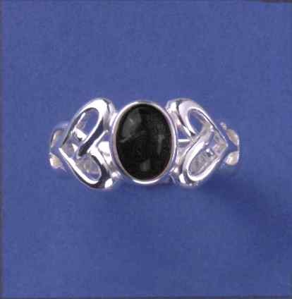 SPC 8x6 ONYX CUTOUT SHANK CELTIC RING