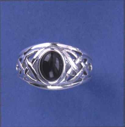 SPC 8x6 ONYX CELTIC DESIGN RING