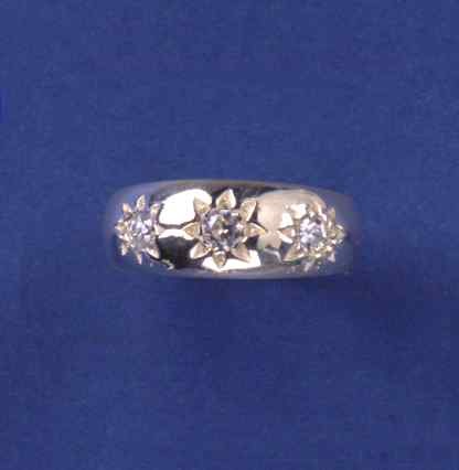 SPC 7mm WIDE CZ GYPSY RING