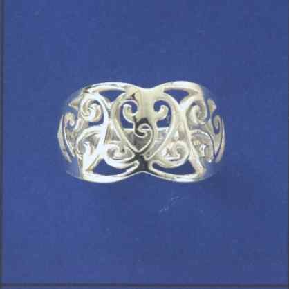 SPC 12mm TAPERING CUTOUT SCROLLS RING