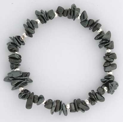 SPC HEMATITE CHIPS ELASTIC BRACELET