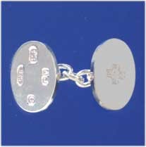 SPC 17x12 OVAL MILLENIUM MARK CUFFLINK =