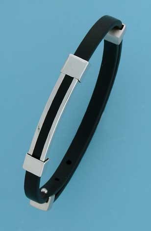 SPC BLACK RUBBER/SILVER ADJUSTABLE BRAC.