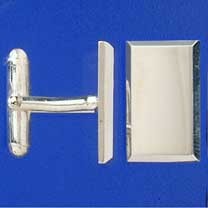 SPC 20X12mm SOLID RECTANGULAR CUFFLINKS