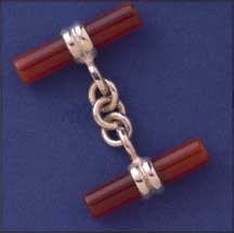SPC CORNELIAN BAR CUFFLINK