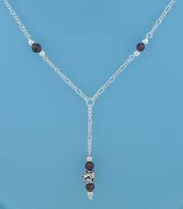 SPC GARNET BEAD Y CHAIN                =