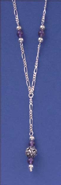 SPC AMETHYST BEAD Y CHAIN              =