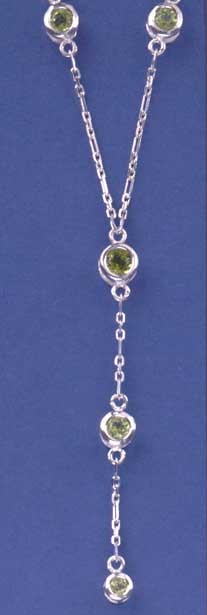 SPC FIGARO Y CHAIN WITH PERIDOT STONES =