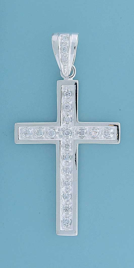 SPC CZ SET CROSS PENDANT-BLING         =