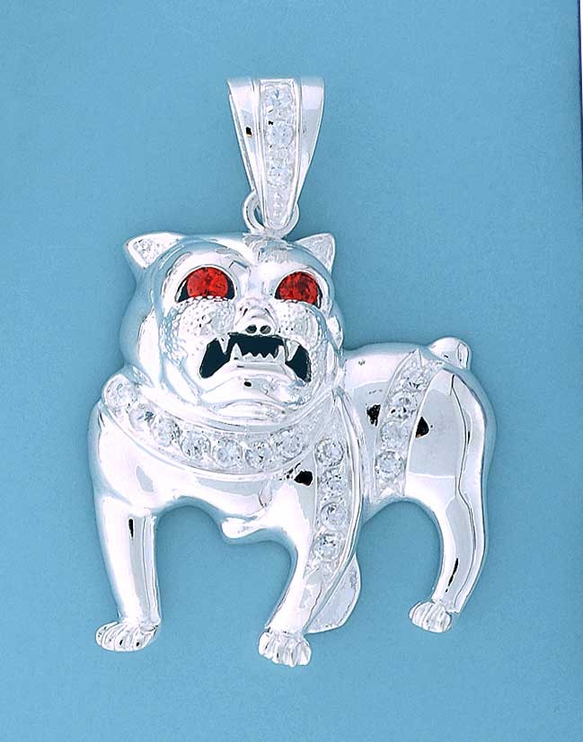 SPC CZ SET BULLDOG PENDANT-BLING       =