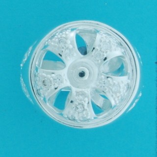 SPC CZ SET SPINNING HUBCAP RING-BLING