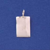 SPC 15x10mm RECTANGULAR POLISHED TAG   =