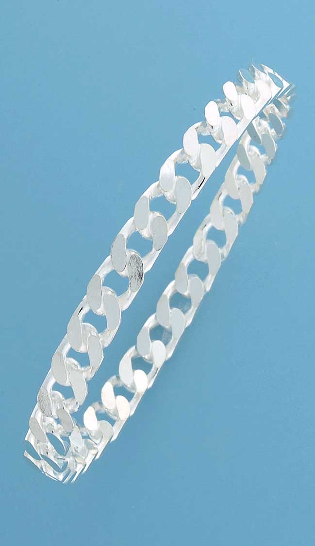 SPC 8mm WIDE CURB CHAIN SLAVE BANGLE   =