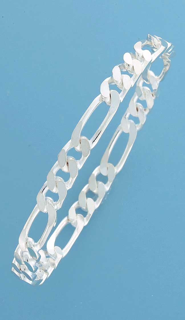 SPC 7mm WIDE FIGARO CHAIN SLAVE BANGLE =