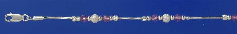 SPC COBRA CHAIN CRYSTAL/BEAD BRACELET  =