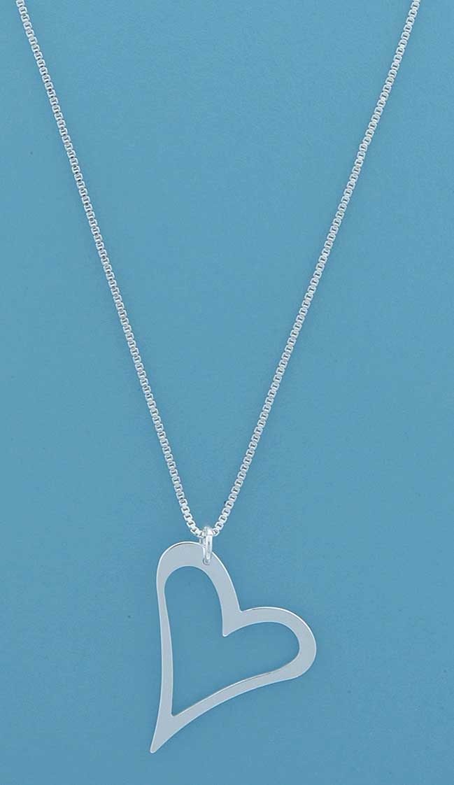 SPC 16" BOX CHAIN WITH CUTOUT HEART    =