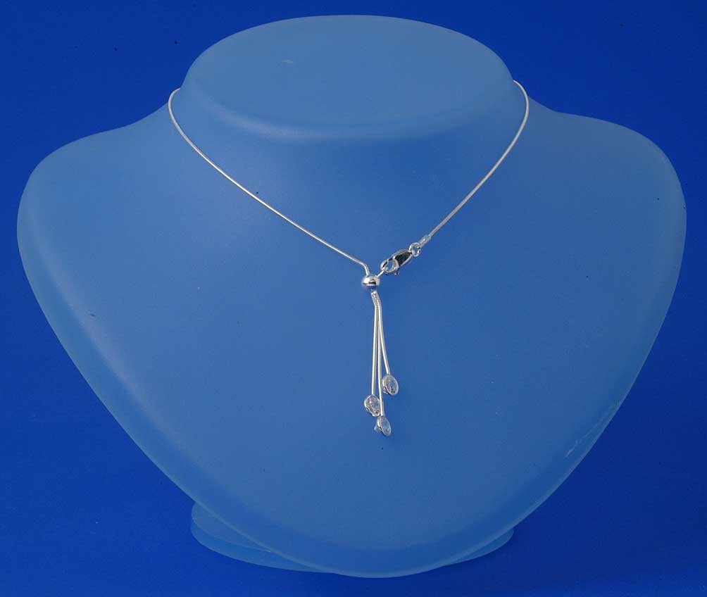 SPC SNAKE CHAIN WITH 3 CZ DROPS