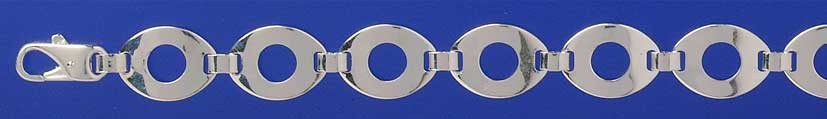 SPC ROUND CUTOUTS OVAL LINK BRACELET   =