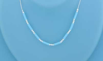 SPC TURQUOISE RUBBER TUBE CHAIN       =]
