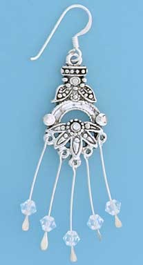 SPC CLEAR CRYSTAL DROP EARRINGS