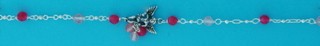 SPC S/BERRY-CHERRY QUARTZ ANGEL BRACELET