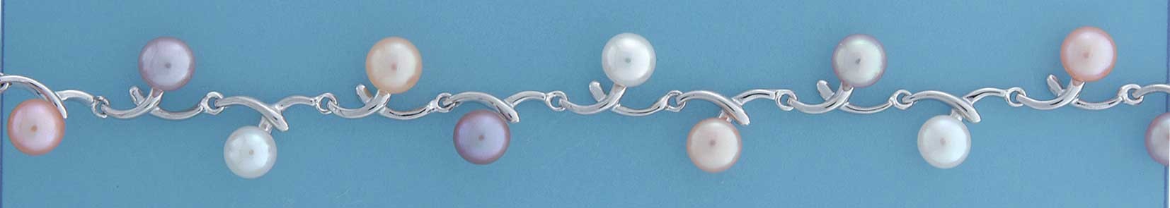 SPC WHITE/PINK/GREY SEED PEARL BRACELET