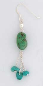 SPC TUMBLE POLISHED TURQ CHAIN DROPS
