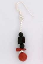 SPC BLACK/BROWN STONES EARTH TONE DROPS=