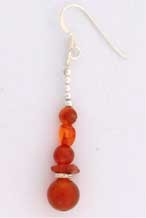 SPC EARTH TONE CORNELIAN BEAD DROPS    =